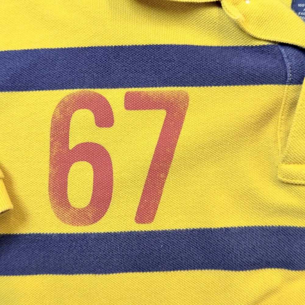 Vintage Polo Jeans Co Ralph Lauren Polo Men‎ Large Yellow Striped Crest Patch 67